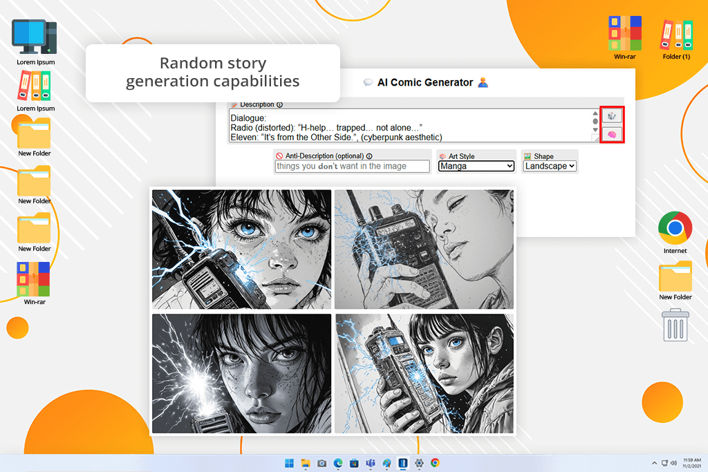 perchance ai comic generator