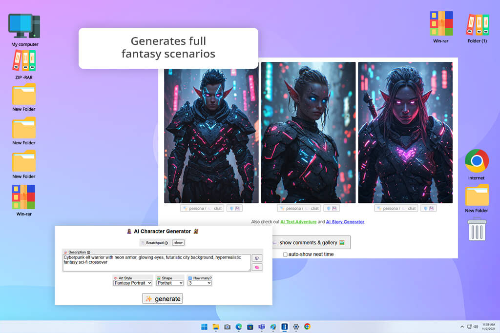 perchance ai fantasy character creator