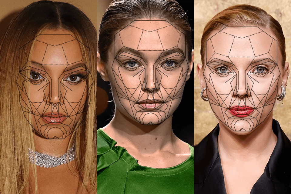 perfect face outline celebrities