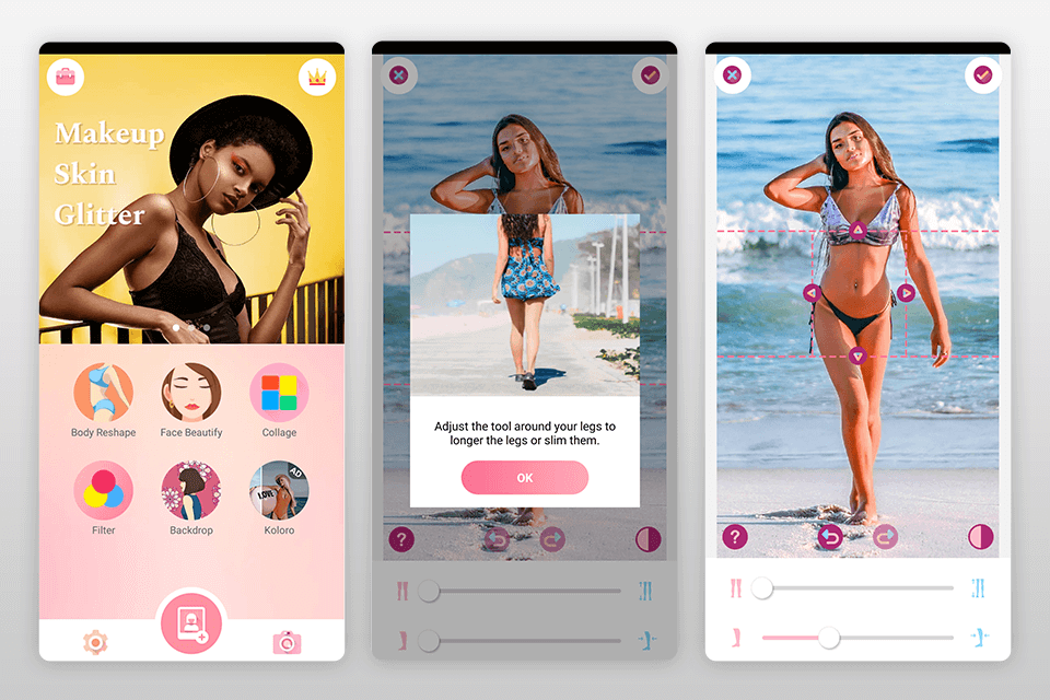 Retouch Me – Body & Face editor. Skinny app