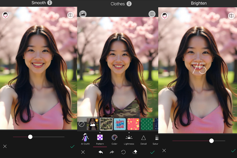 youcam perfect selfie app screen