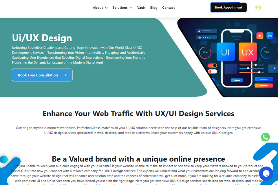 perfectiongeeks best ui ux design agency
