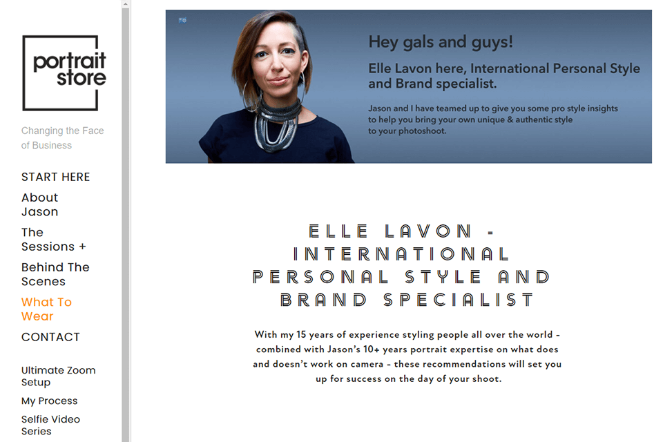 personal stylist in team portrait store