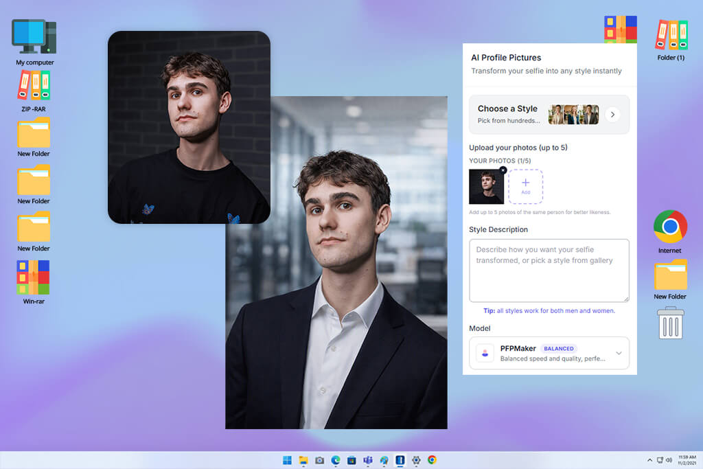pfpmaker ai linkedin profile picture generator
