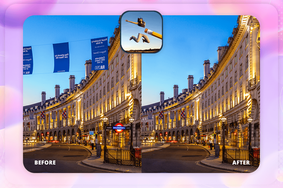 app til remove objectfra fotogrensesnitt