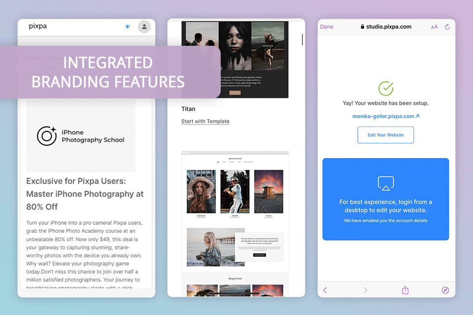 photo sharing app pixpa