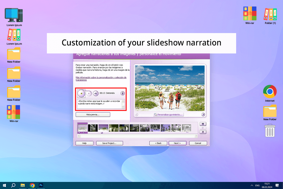 photo story 3 for windows screen
