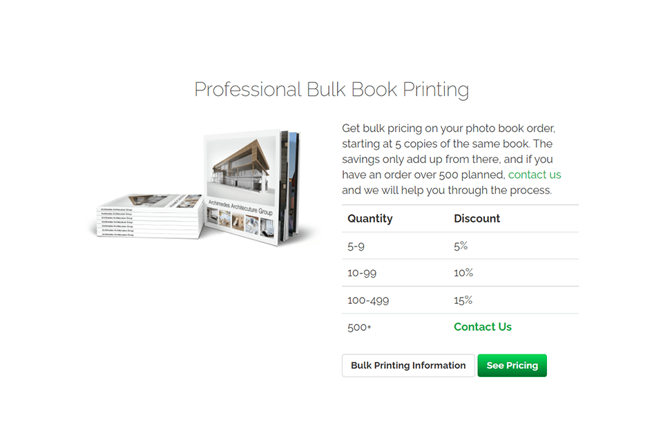 photobooks pro interface bulk discounts
