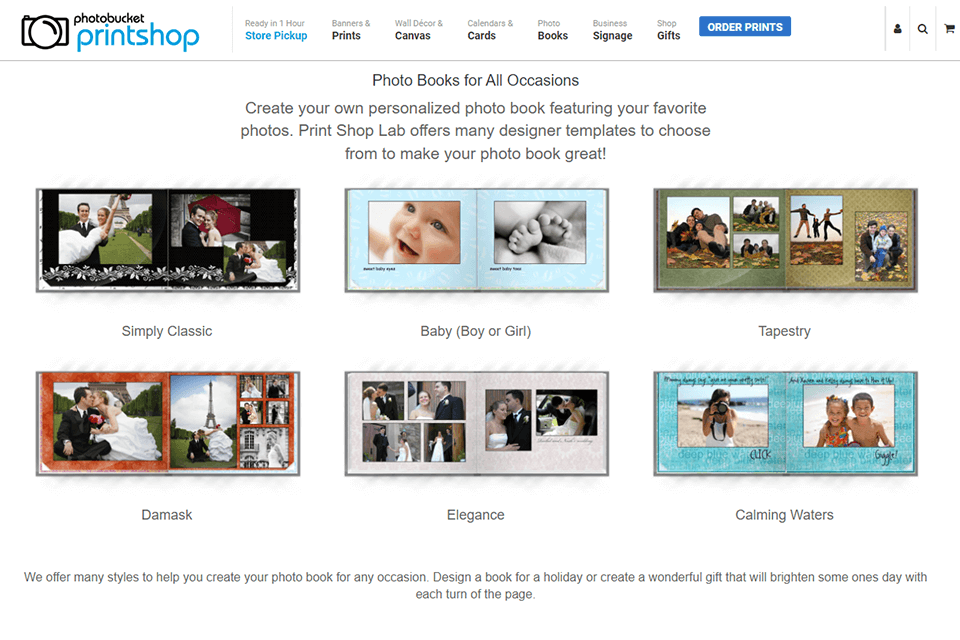 photobucket print shop photo books services