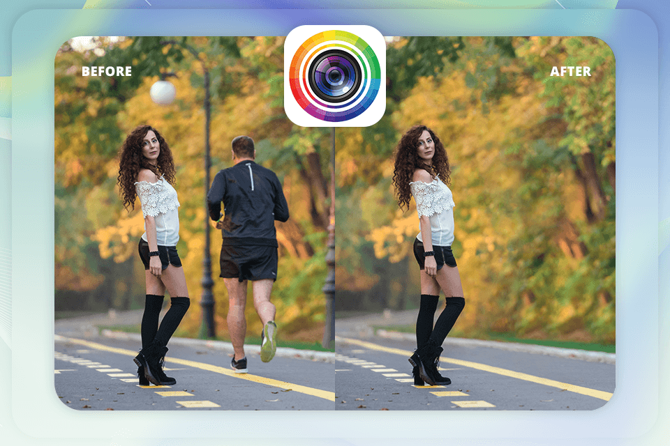 photodirector app to remove people from photos example