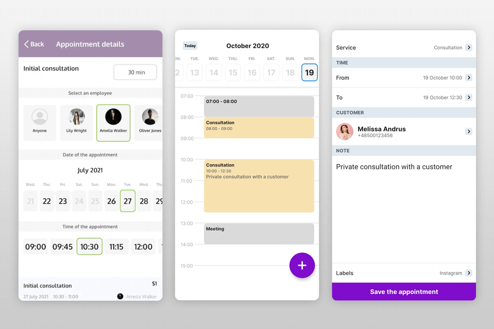 photography booking app calendesk