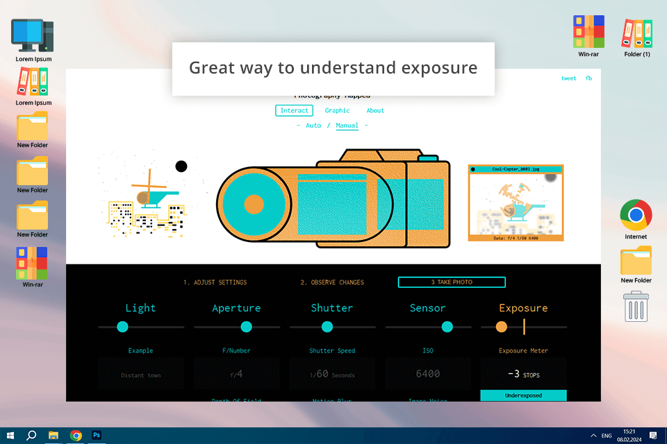 photography mapped online camera simulator