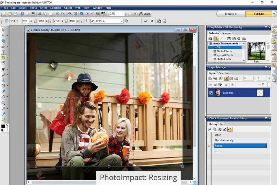 photoimpact resizing