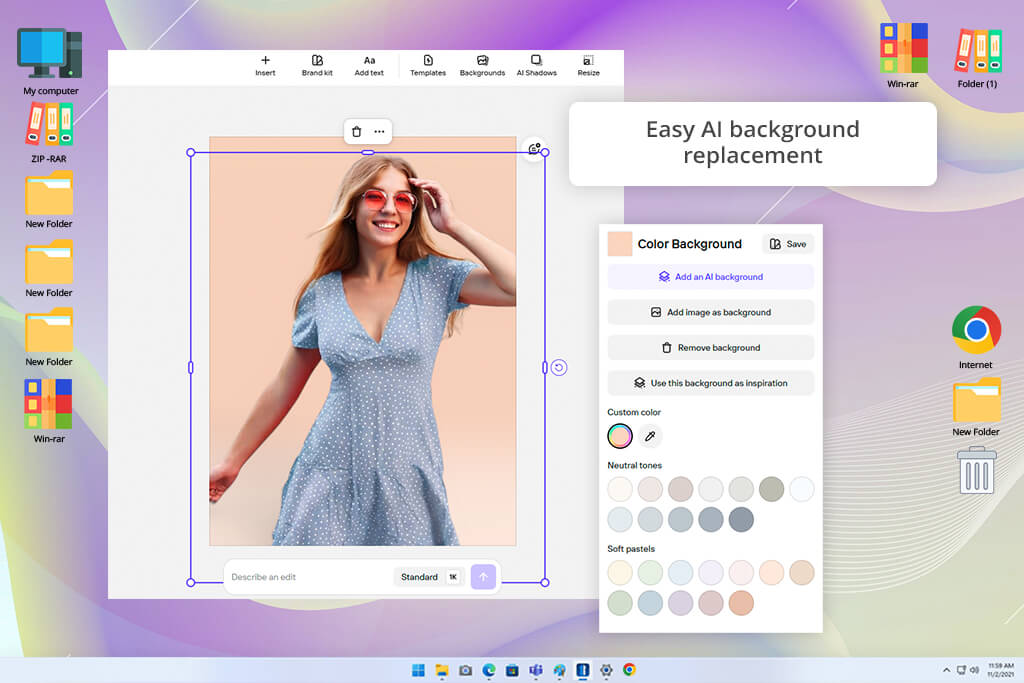 photoroom ai generative fill tool