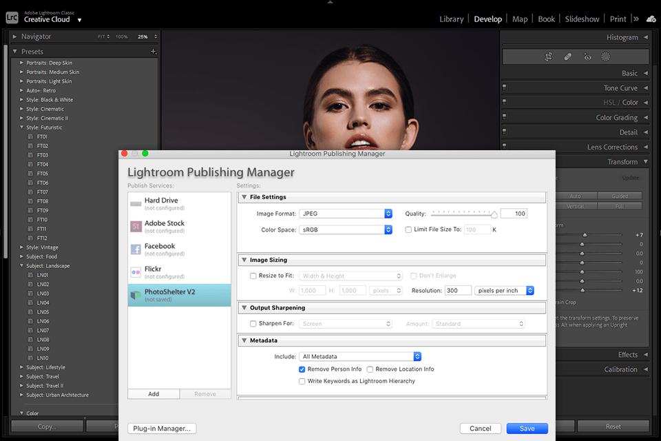 photoshelter lightroom plugin