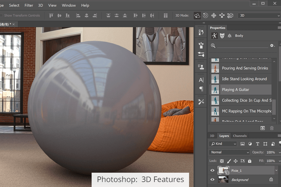 photoshop 3d features