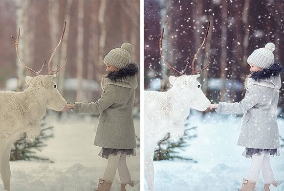 Photoshop-Schneeaktionen