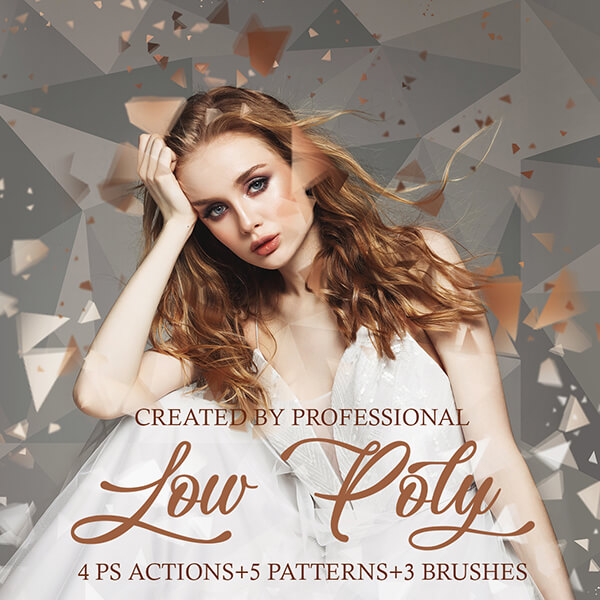 baner ps akcje low poly