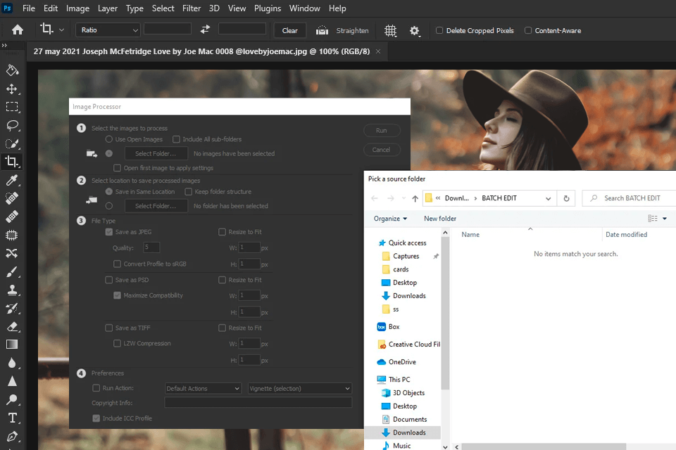 photoshop batch editing
