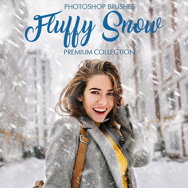 banner ps brushes fluffy snow