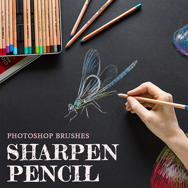 banner ps brushes sharpened pencil