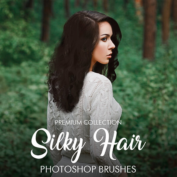 banner ps brushes silky hair