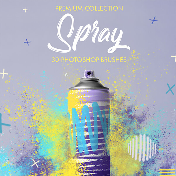 banner ps brushes spray effect