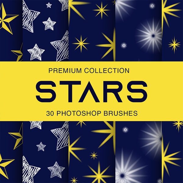 banner ps brushes sparkling stars