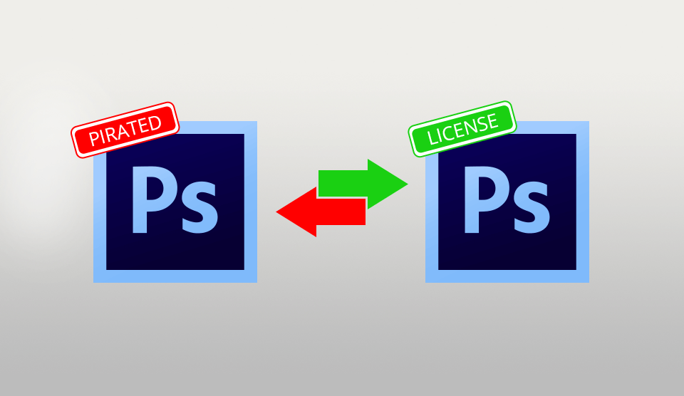 photoshop cs6 pirated vs license