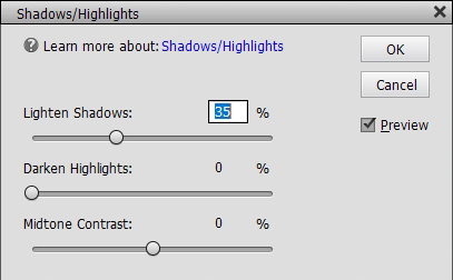 إضاءة عناصر فوتوشوب