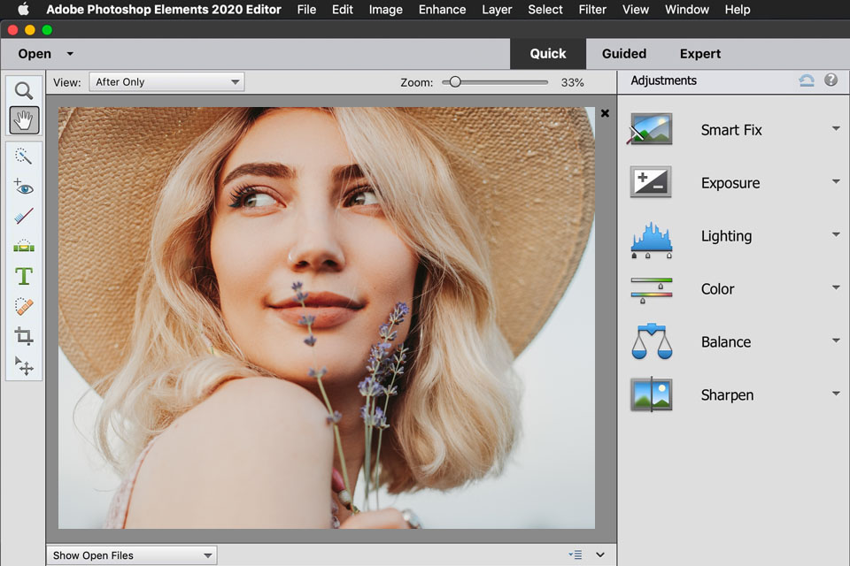 photoshop elements photo editing app for mac interface