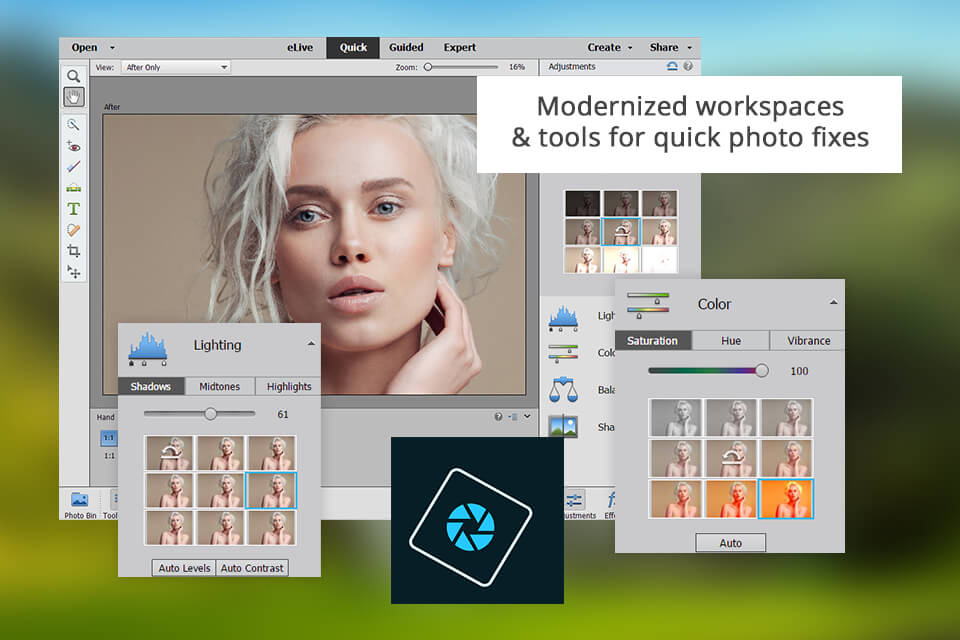 photoshop elements interface
