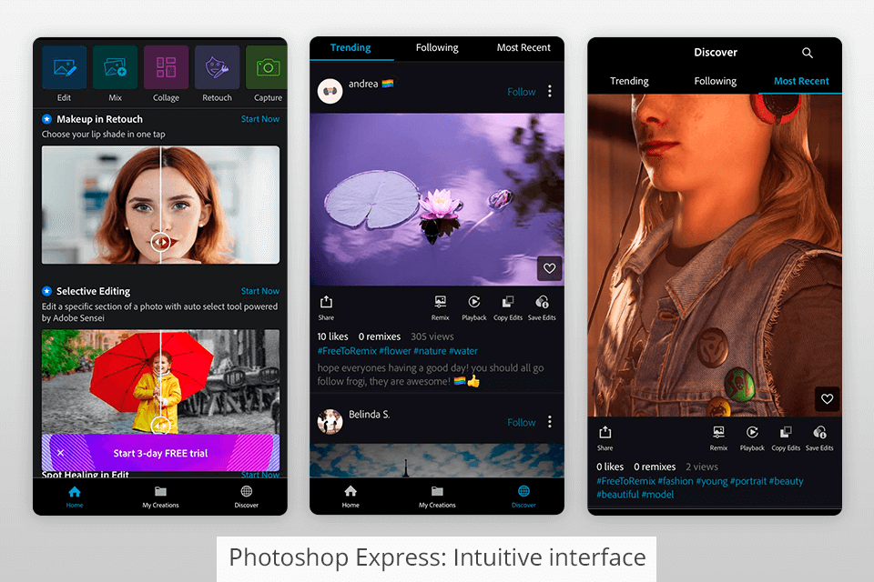 photoshop express interface