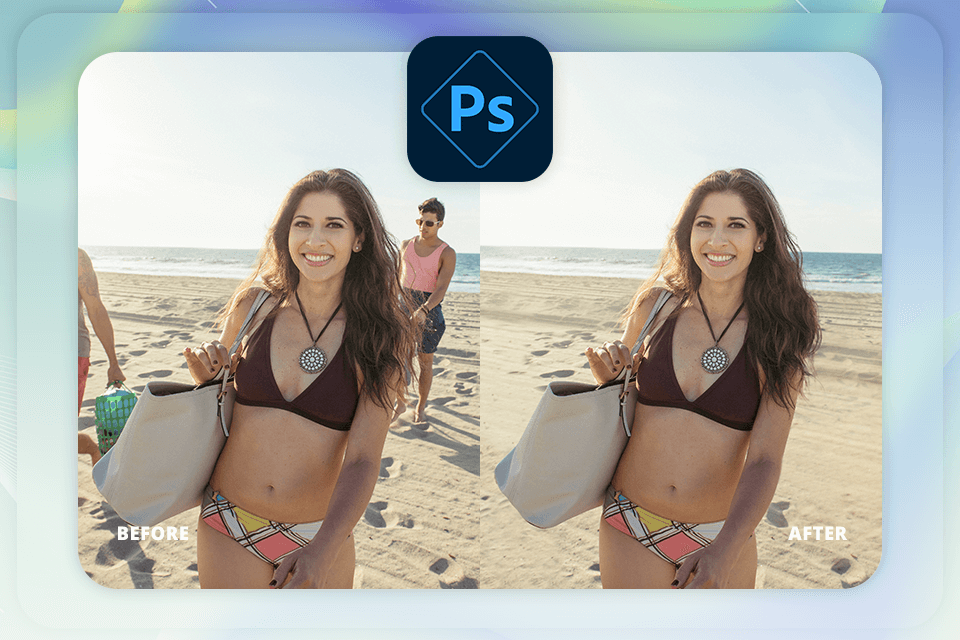 photoshop express app to remove people from photos example