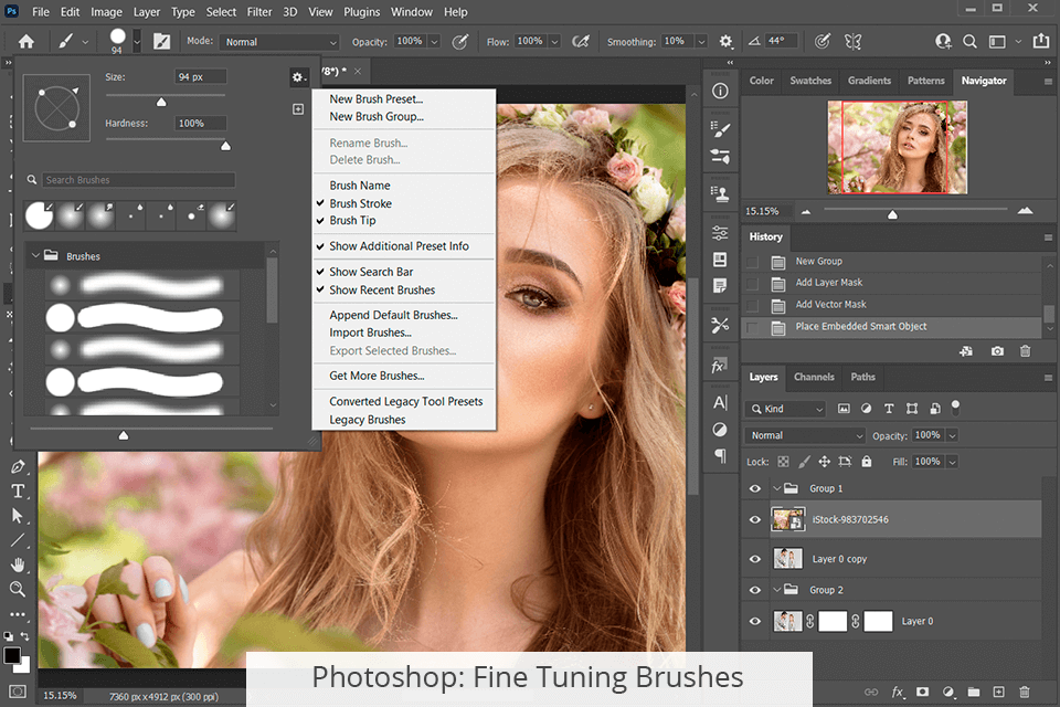 Photoshop فرش صقل