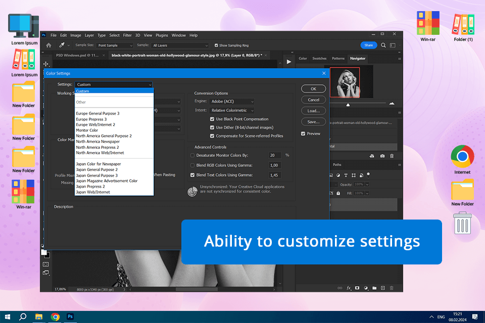 photoshop for windows 8 interface