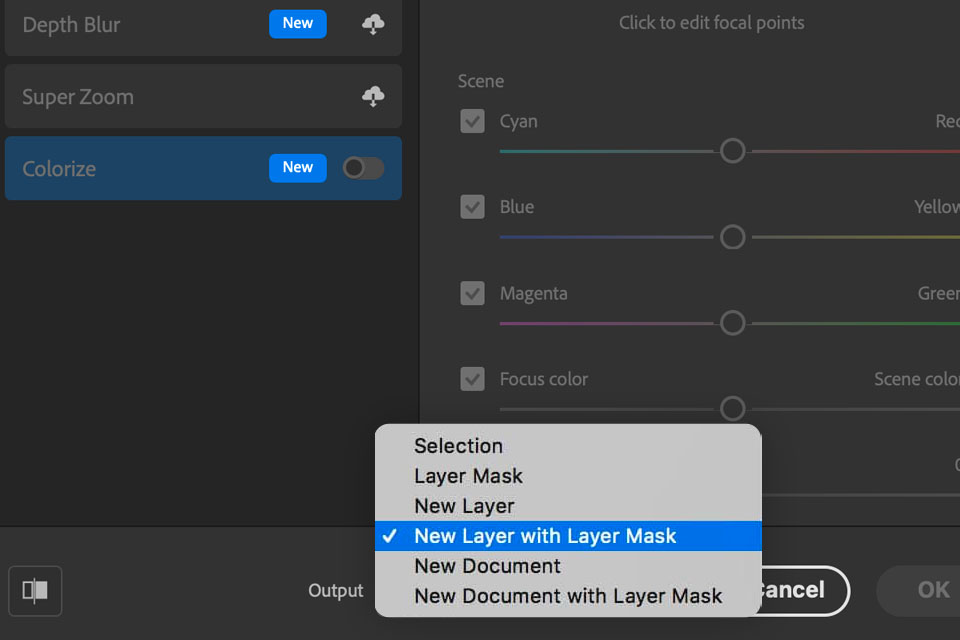photoshop neural filters output