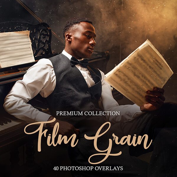 banner ps overlays film grain