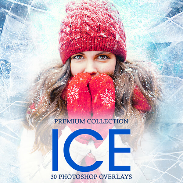 banner ps overlays ice effect