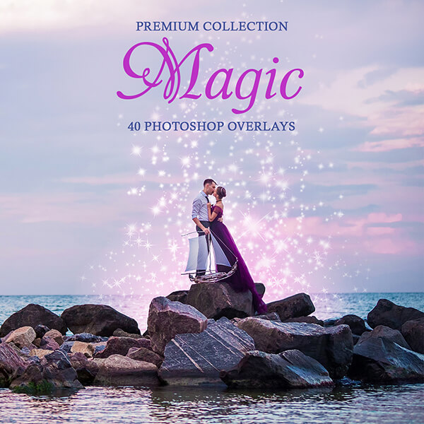 banner ps overlays magic effect