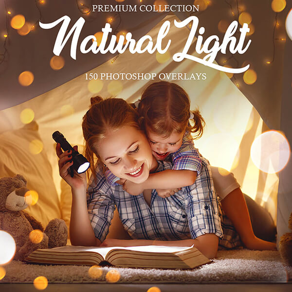 banner ps overlays natural light bokeh