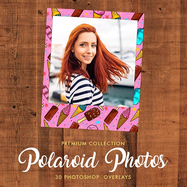 banner ps overlays polaroid photos