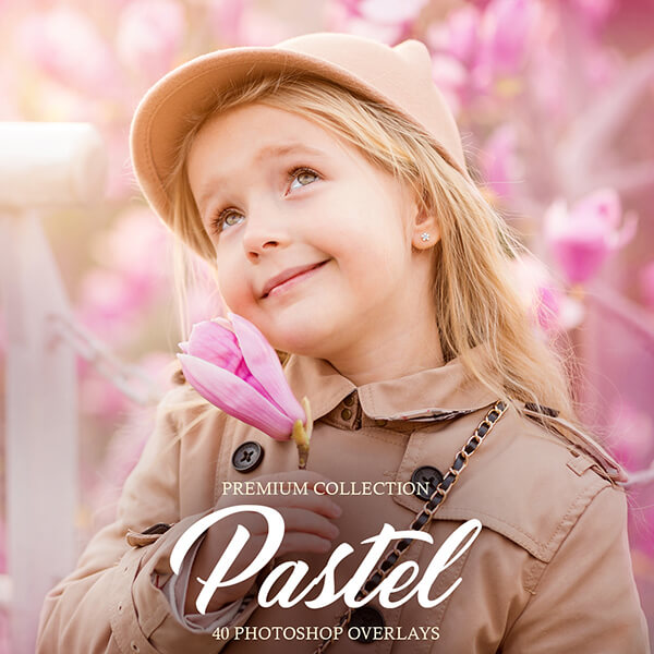 banner ps overlays pastel effect