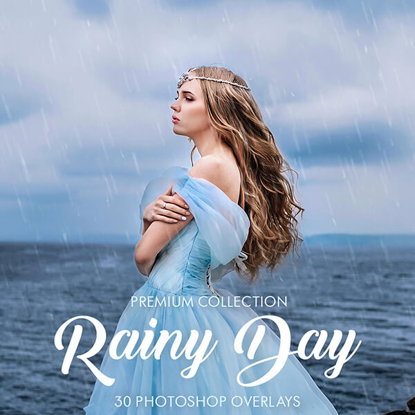 banner ps overlays rainy day