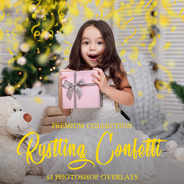 banner ps overlays rustling confetti
