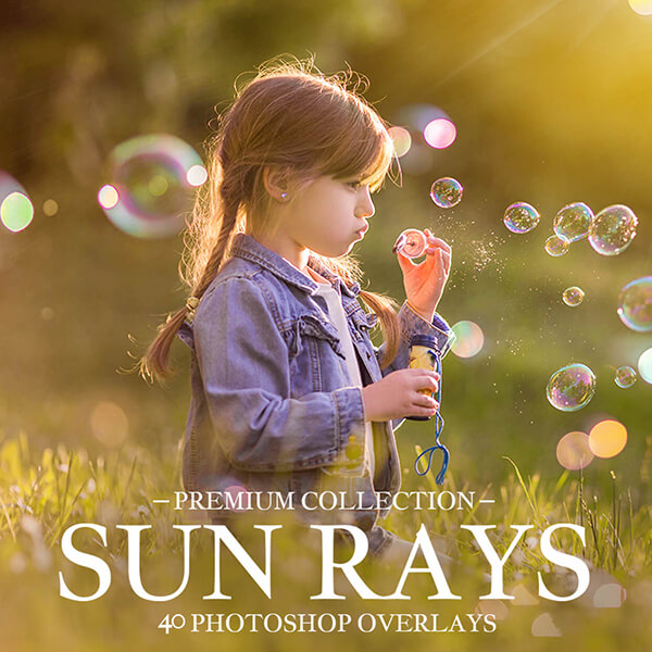 banner ps overlays sun rays