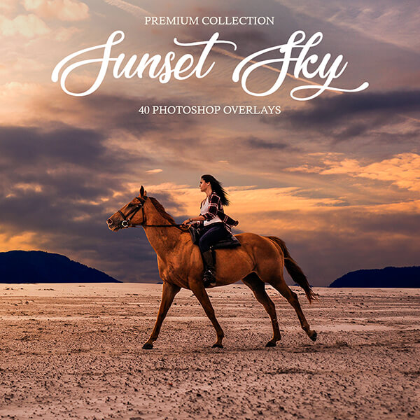 banner ps overlays sunset sky