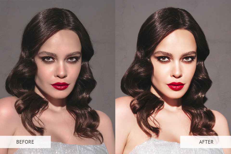 photoshop portrait to refine the hairdo