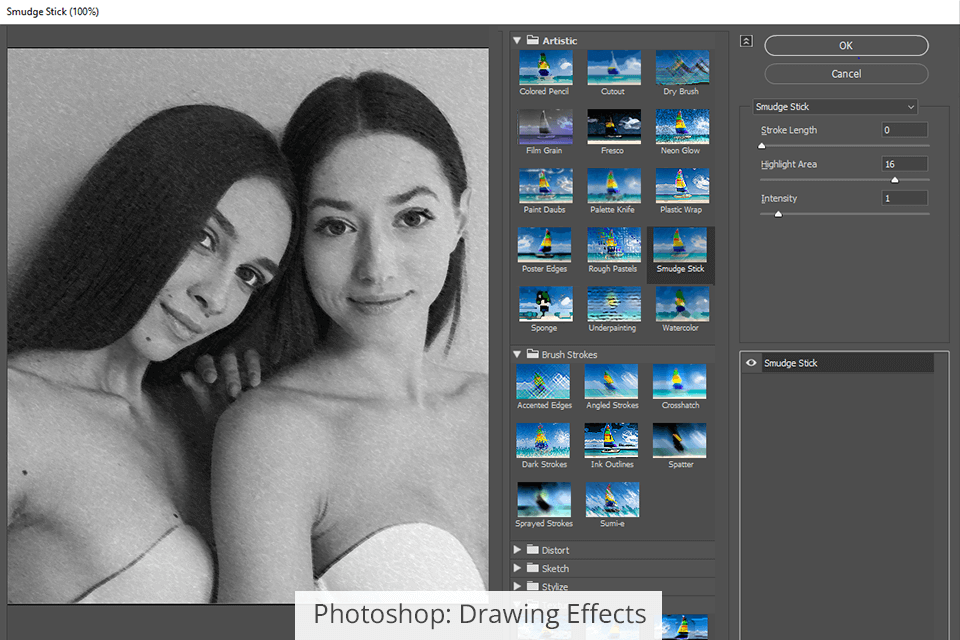 photoshop sketch effect