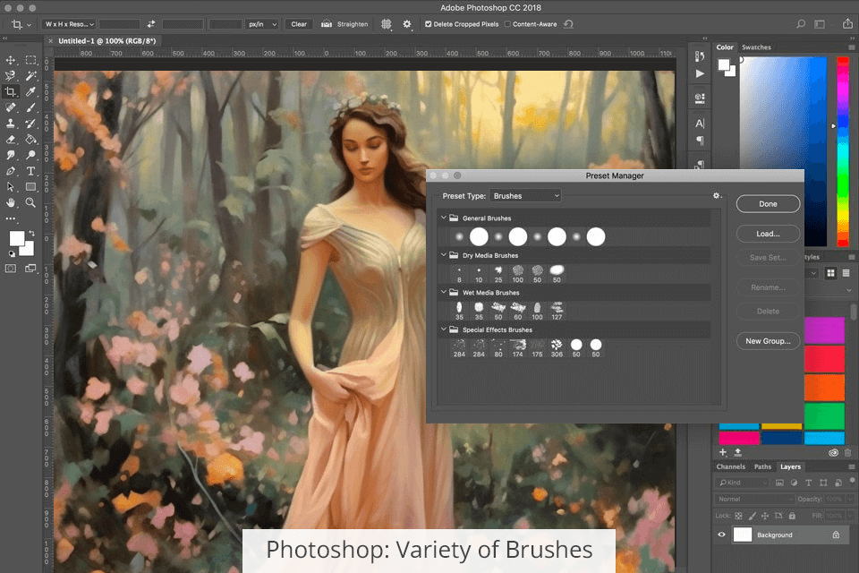 photoshop variety of brushes